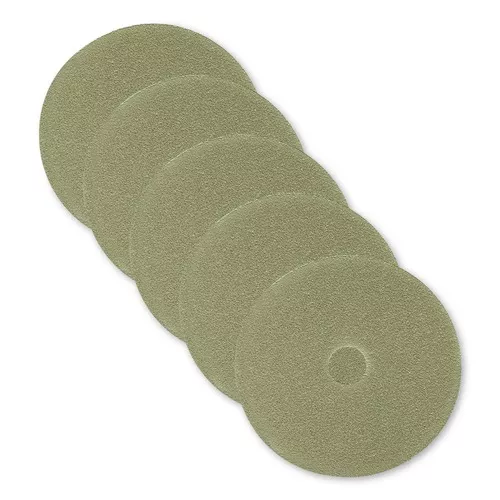 3M 5000-20 20 in. Diameter Low-Speed TopLine Autoscrubber Floor Pads 5000 - Green/Amber (5/Carton)