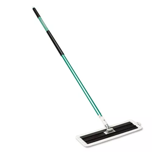 3M 55593 Easy Scrub 16 in. Microfiber Head Flat Mop Tool with 54 in. Green Aluminum Handle