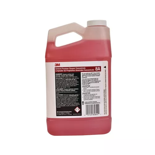 3M 8A 0.5 Gallon Bottle General Purpose Cleaner Concentrate - Clean Scent (4/Carton)