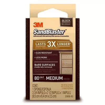 3M Sandblaster Sponge Block – 80 Grit
