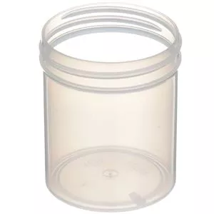 4 oz Natural PP Straight Sided Jar 58-400 Neck Finish, Flat Base