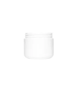 4 oz White PP Outer PP Inner Double Wall Jar 70-400 Neck Finish, Round Base