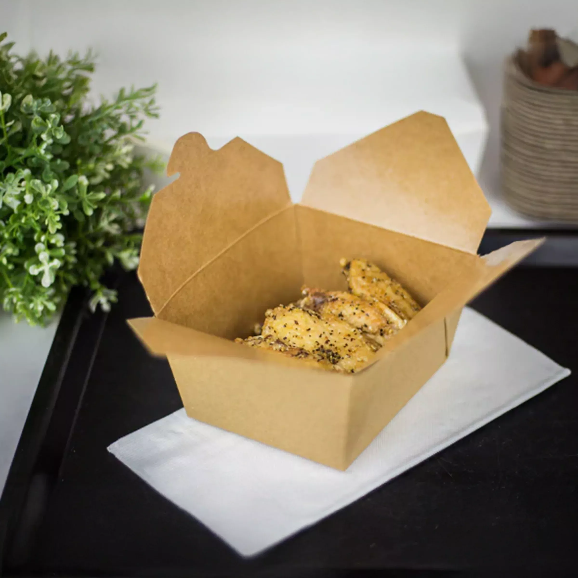 [450 ct] Paper Take-Out Boxes | #1 | 30 oz | Kraft