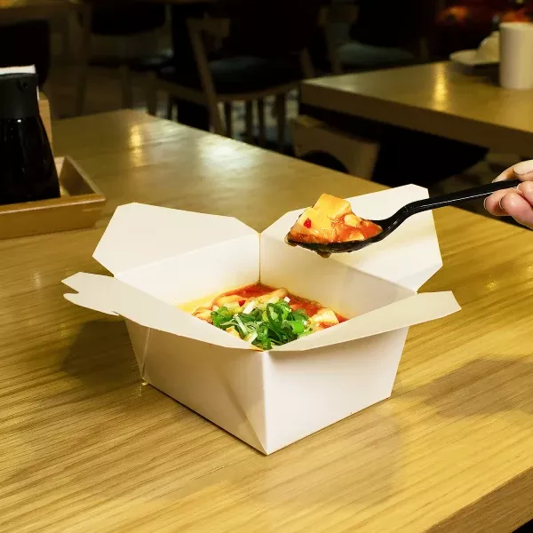 [450 ct] Paper Take-Out Boxes | #1 | 30 oz | White