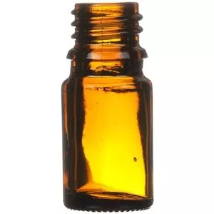 5 ml Amber Glass Dropper Bottle 18 mm Neck Finish, Round Base