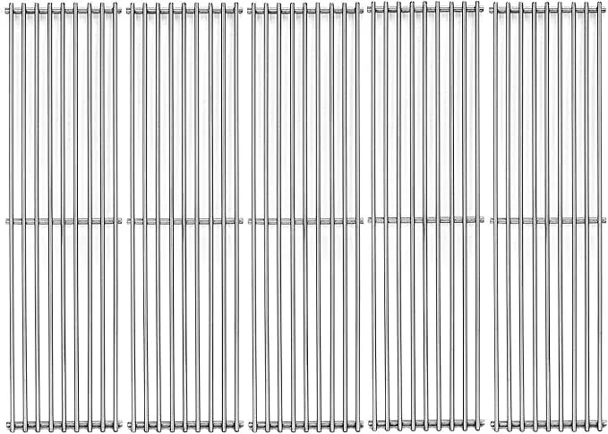 (5-Pack) 19 inch Stainless Steel Cooking Grid Grates Replacement for Brinkmann 810-1575-W for Kenmore 141.16123, 141.16233, 141.16235, 141.16313, 141.16313800, 141.16315
