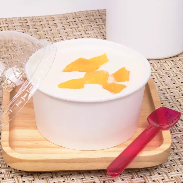 [500 ct] 6 oz Gourmet Paper Food Container | White | 96 mm