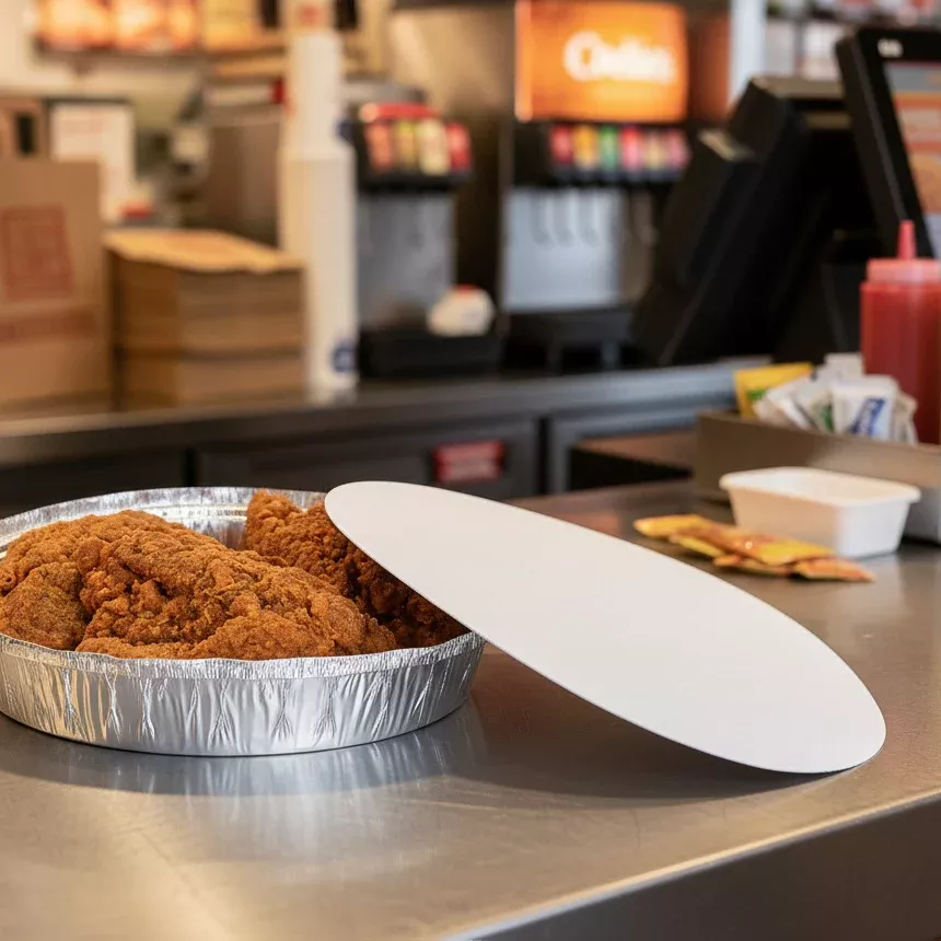 [500 ct] 9" Paper Lids for Aluminum Pans | Foil Laminated