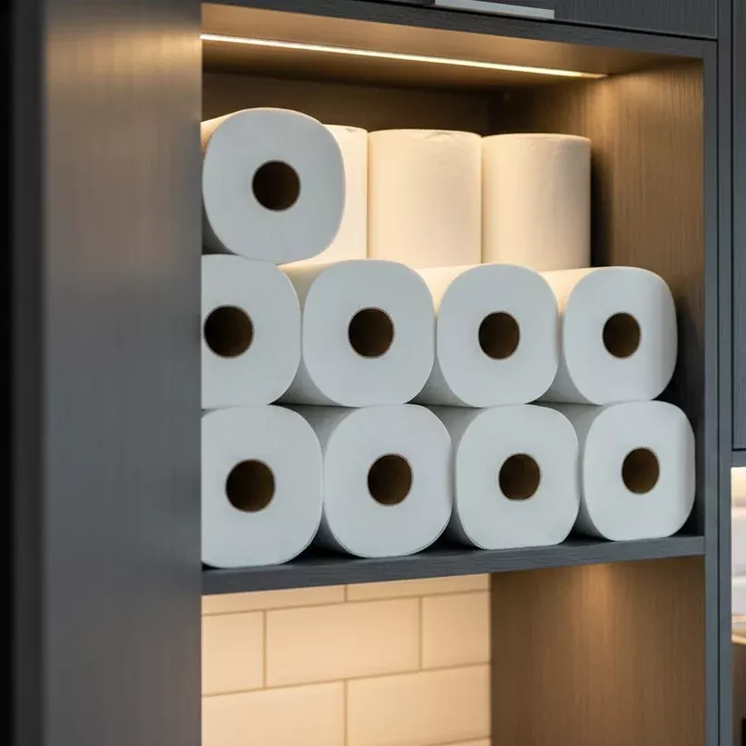 [6 Rolls] Paper Towel Rolls, White