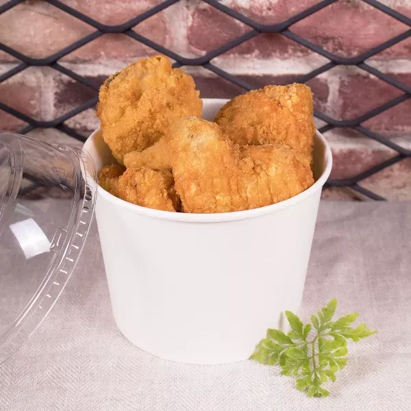 [600 ct] 32 oz Paper Food Containers | 142 mm | White