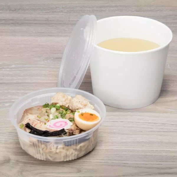 [600 ct] Plastic Inserts | 18 oz | PP | for 24-32 oz Paper Food Containers | 139 mm