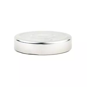 70 mm Silver Metal Lug Closure with Vaccum Button, Plastisol Liner