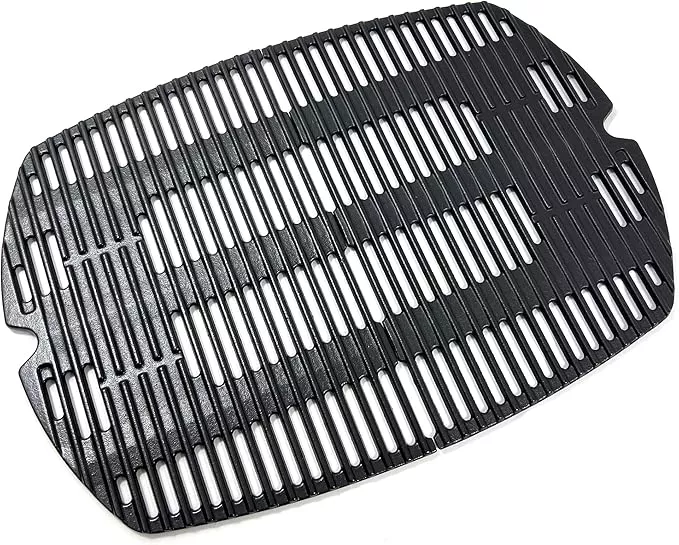 7646 7584 Cooking Grates for Weber Q300 Q320 Q3000 Q3200 Series, 57060001, 586002 Gas Grills Grills, Cast Iron Grill Grates , for Weber Q300, Set of 2