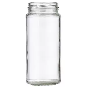8 oz Clear Glass Jar 53-2020 Lug Neck Finish, Round Base