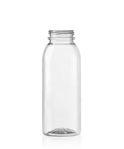8 oz Clear PET Bullet Bottle 38 mm Neck Finish, DBJ, Round Base