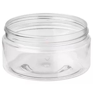 8 oz Clear PET Heavy Wall Jar 89-400 Neck Finish, Round Base