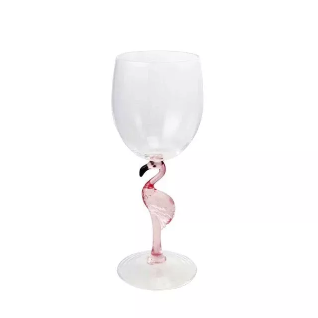 AcrylicPink Flamingo Wine Glass