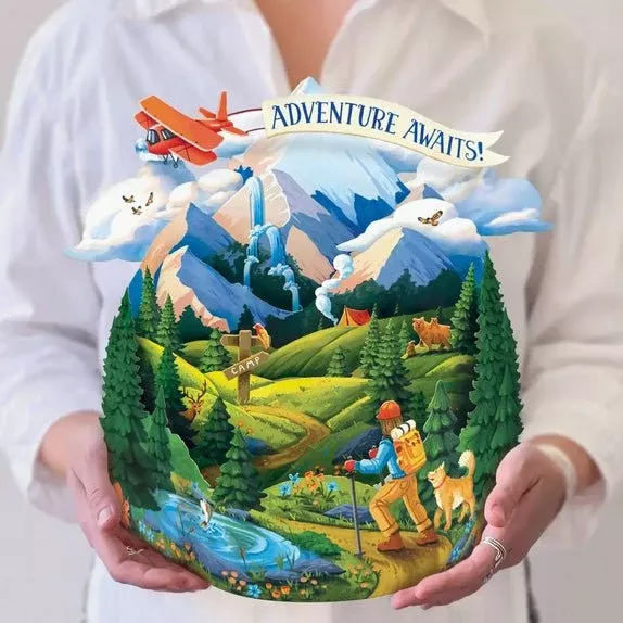 Adventure Awaits Pop Up Greeting Card