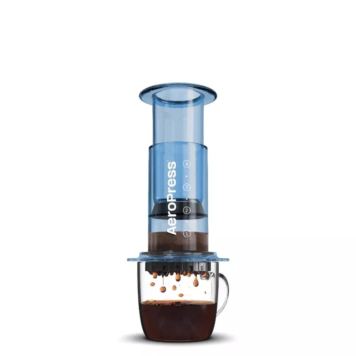 AeroPress Clear Coffee Press (Blue)
