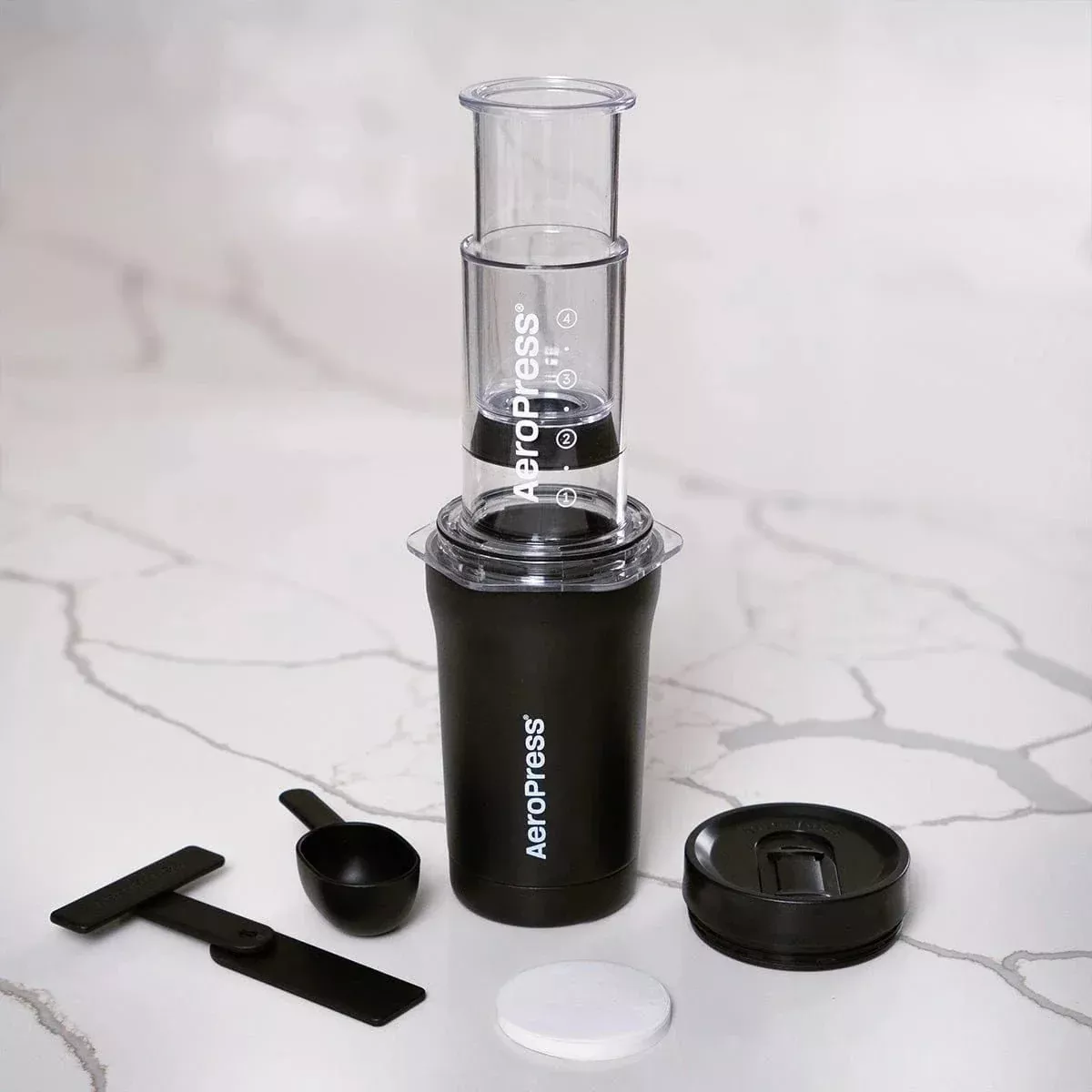 AeroPress Go Plus Travel System (Black)