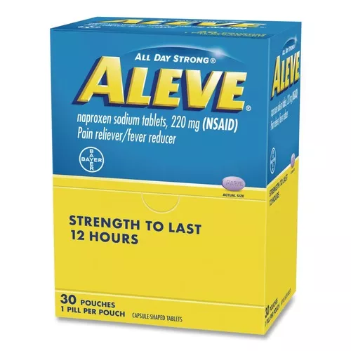 Aleve 64028 Pain Reliever Tablets Refill Packs (30/Box)