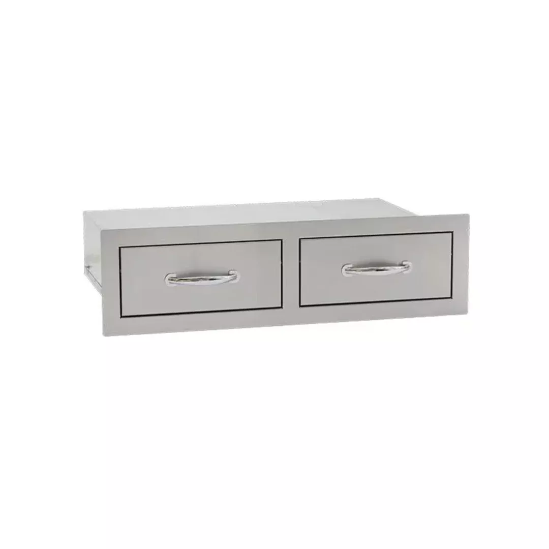 American Made Grills 30-Inch Stainless Steel Flush Mount Horizontal Double Access Drawer