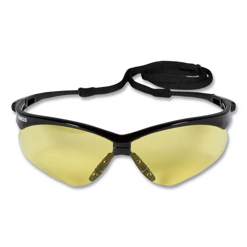 Ansell 25659 Nemesis Safety Glasses - Black Frame/Amber Lens