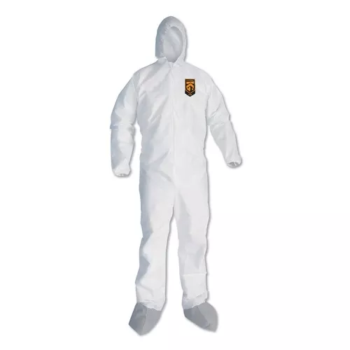 Ansell 48976 A45 Liquid/Particle Protection Surface Prep/Paint Coveralls - 3X-Large, White (25/Carton)