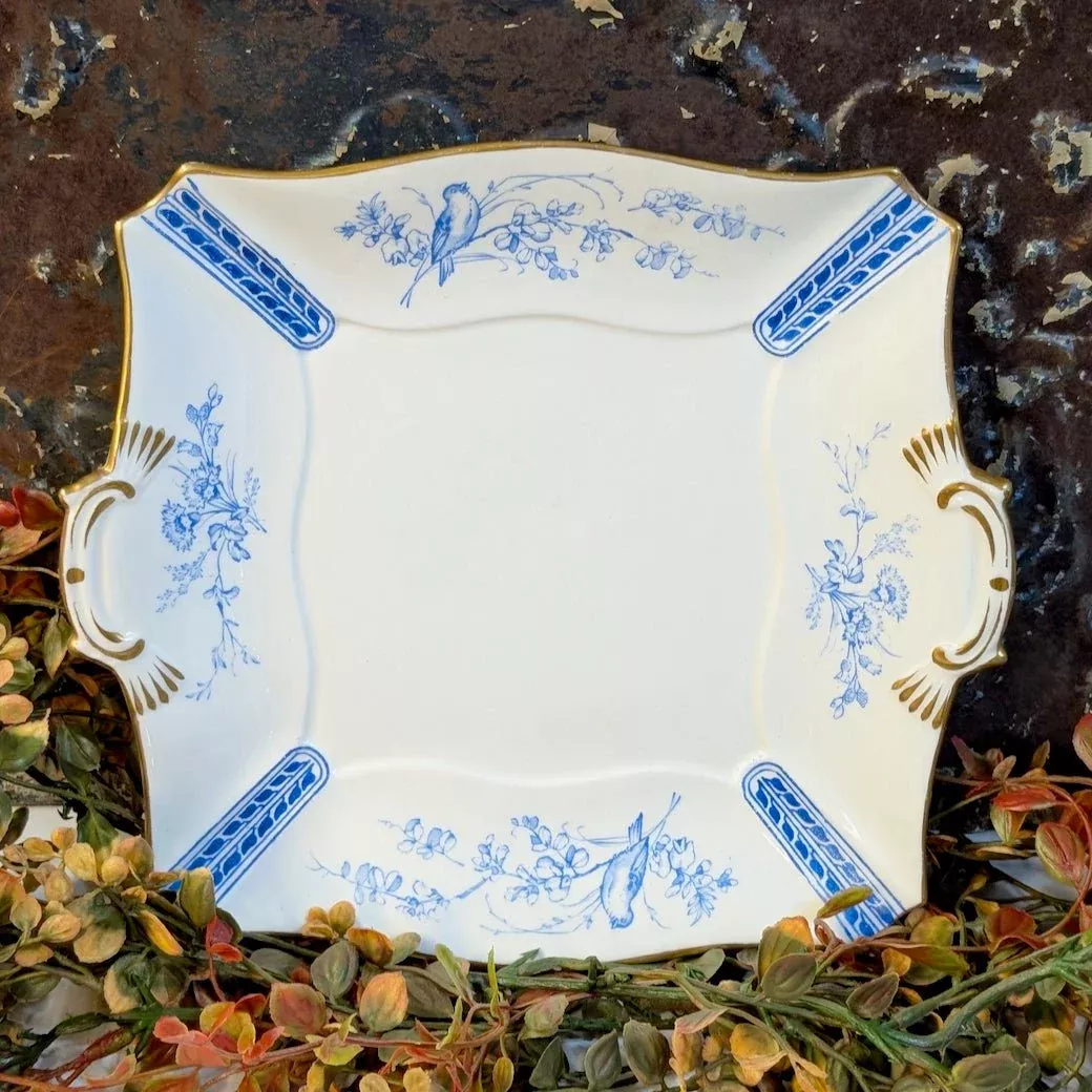 Antique Wedgwood Etruria Platter Bluebird Pattern