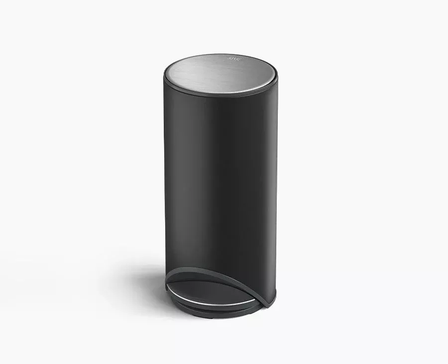 Arc™ 30L Easy-push Matt Black Pedal Trash Can