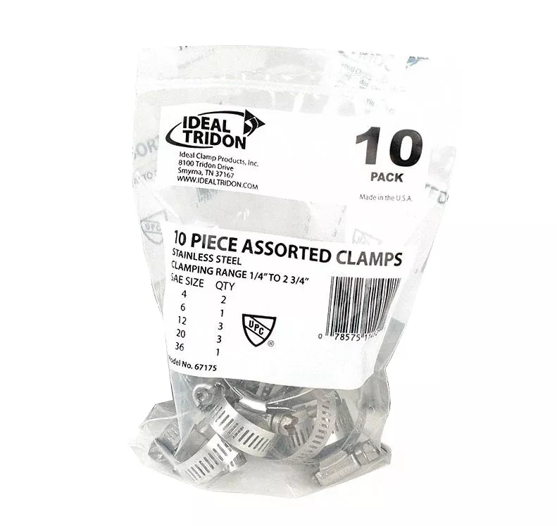 Assorted Hose Clamps – Pack of 10