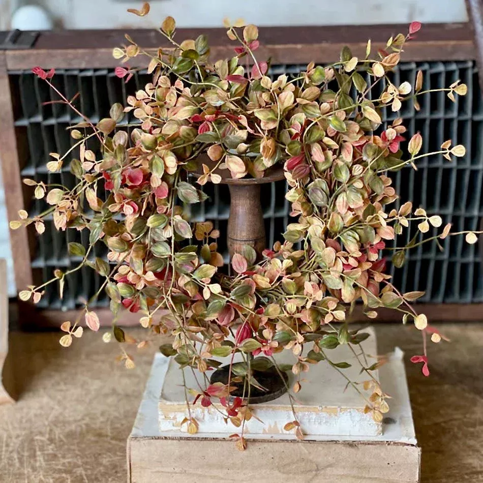 Autumn Bog Pimpernel Candle Ring or Petite Wreath RED