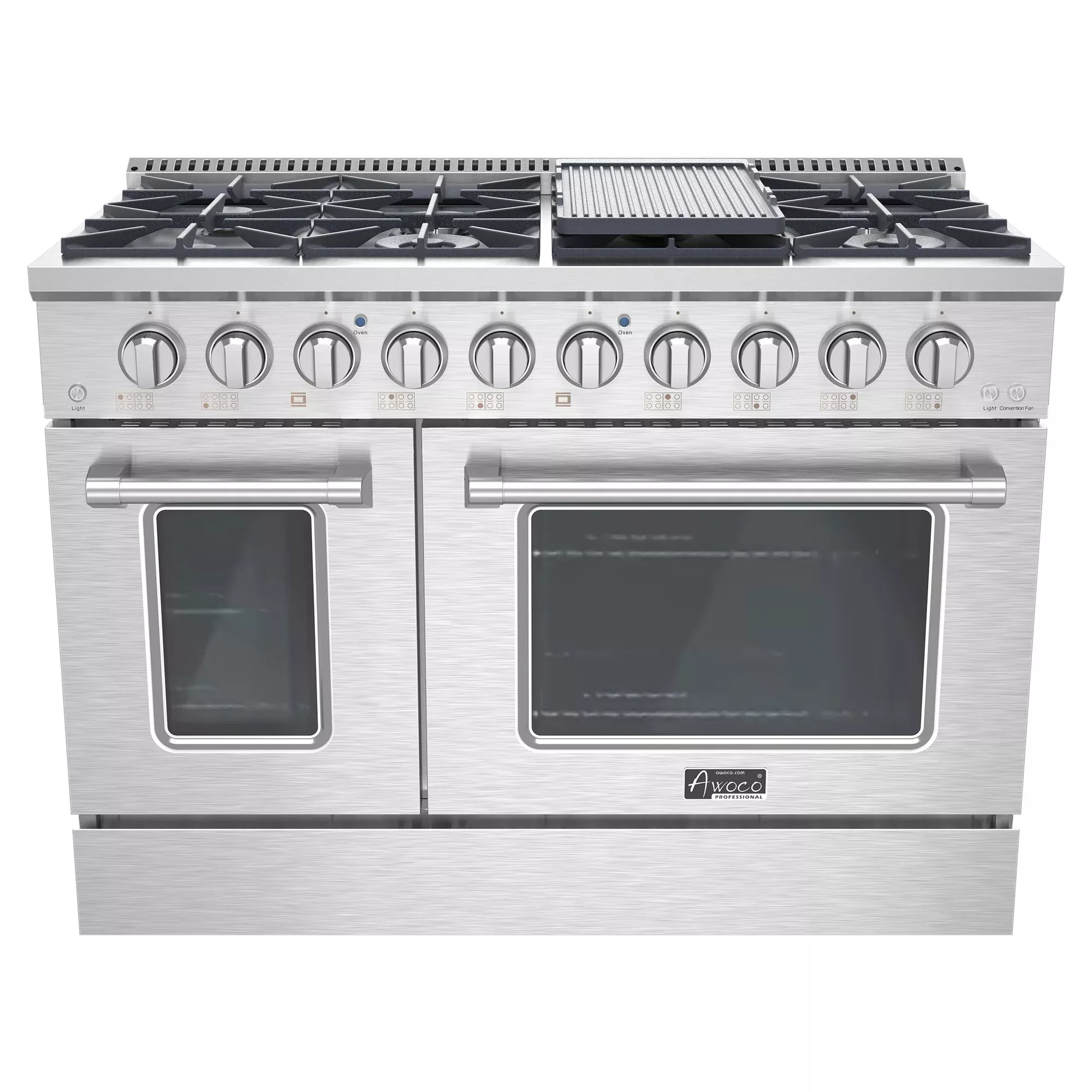 Awoco 48" 6.7 cu. ft. Stainless Steel Freestanding Gas Range