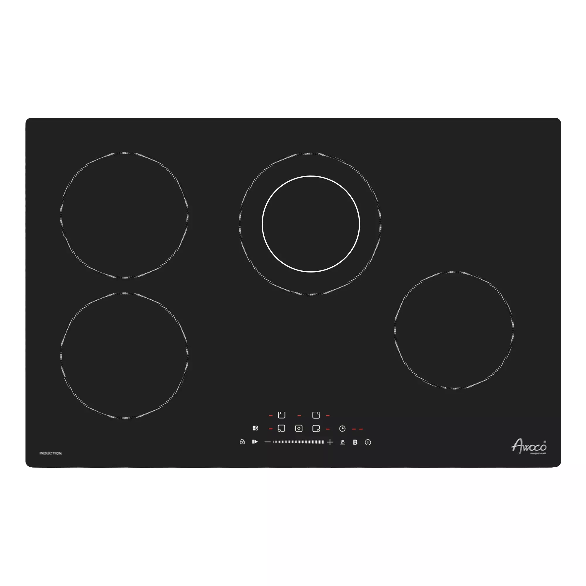 Awoco Ceramic Cooktop, Electric Stove with Burners with hard wire, 9 Power Levels Digital Timer Child Lock, Residual Heat Indicator, Automatic Shut-Off Easy Clean Touch Panel, 220-240V