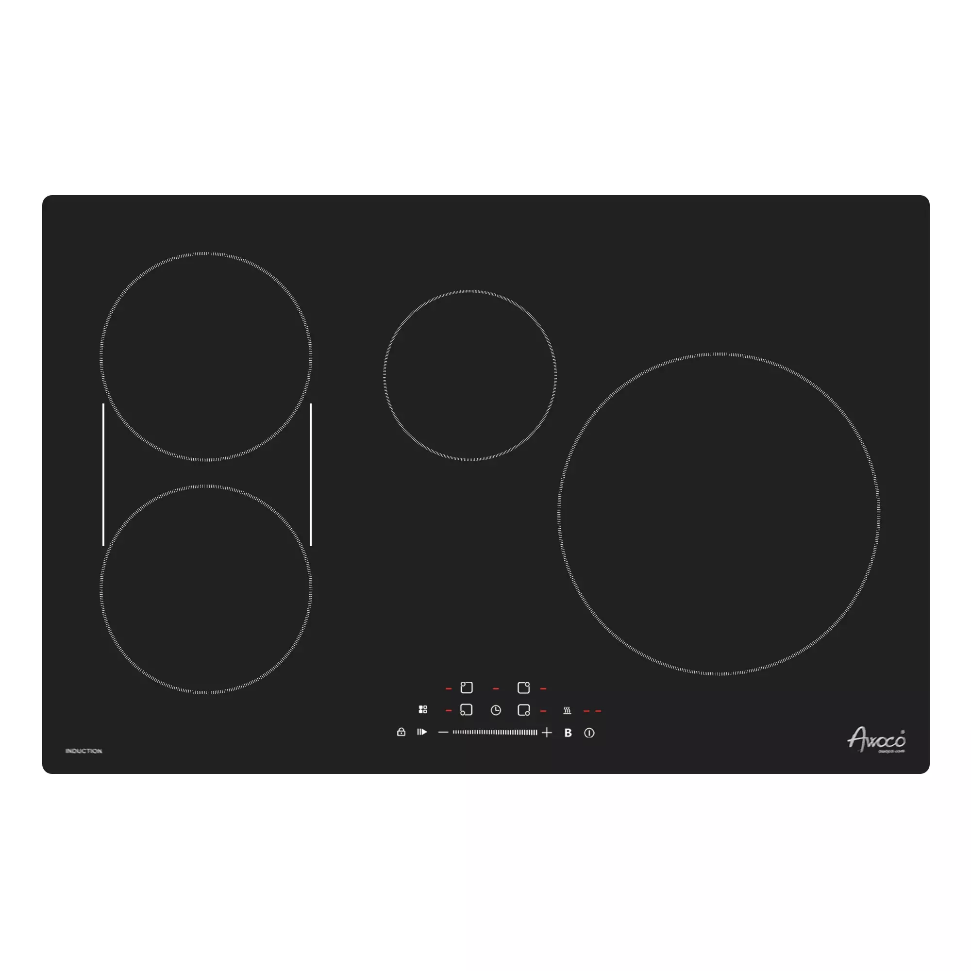 Awoco Induction Cooktop, built in induction Stove Top, Electric Cooktop with Boost Burners with 9 power level, Residual Heat Indicator, child safety lock, 220-240V with hard wire