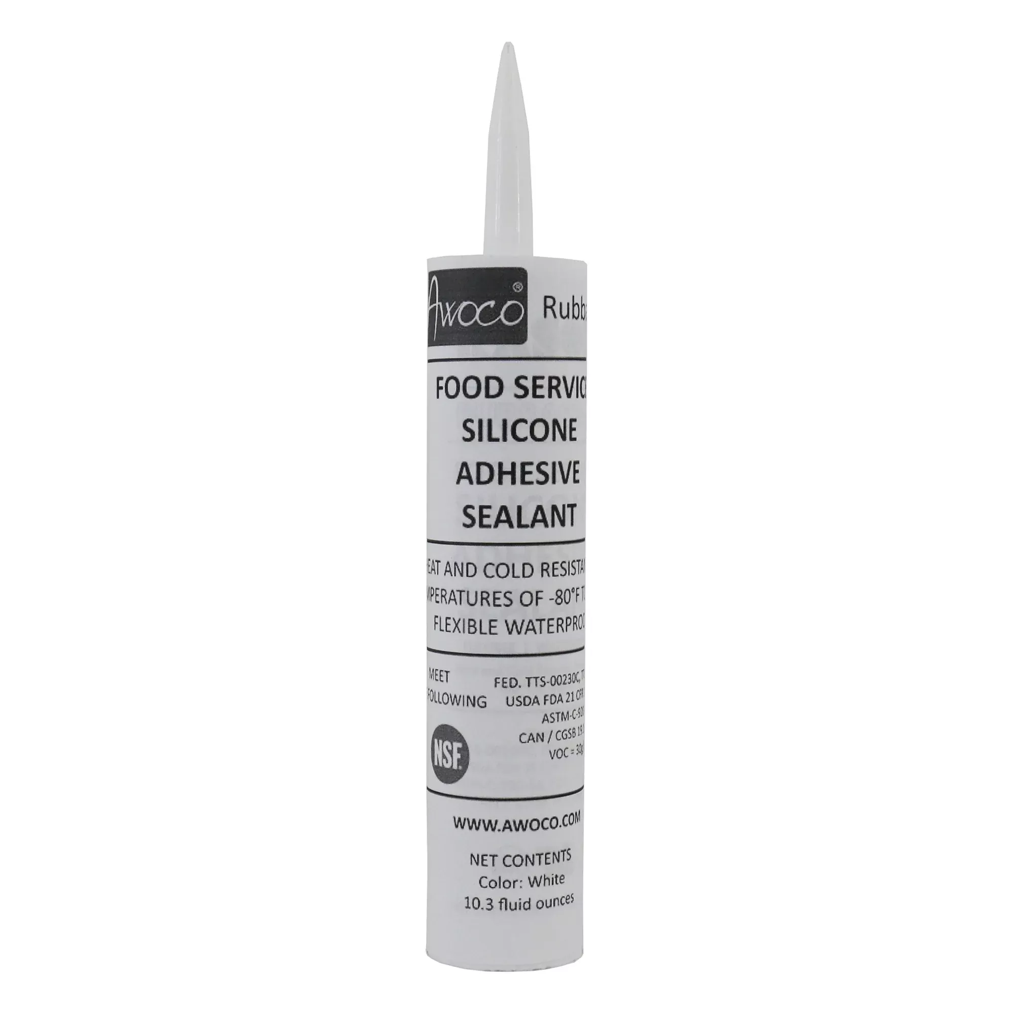 Awoco White Silicone Adhesive Sealant Heat/Cold Resistant