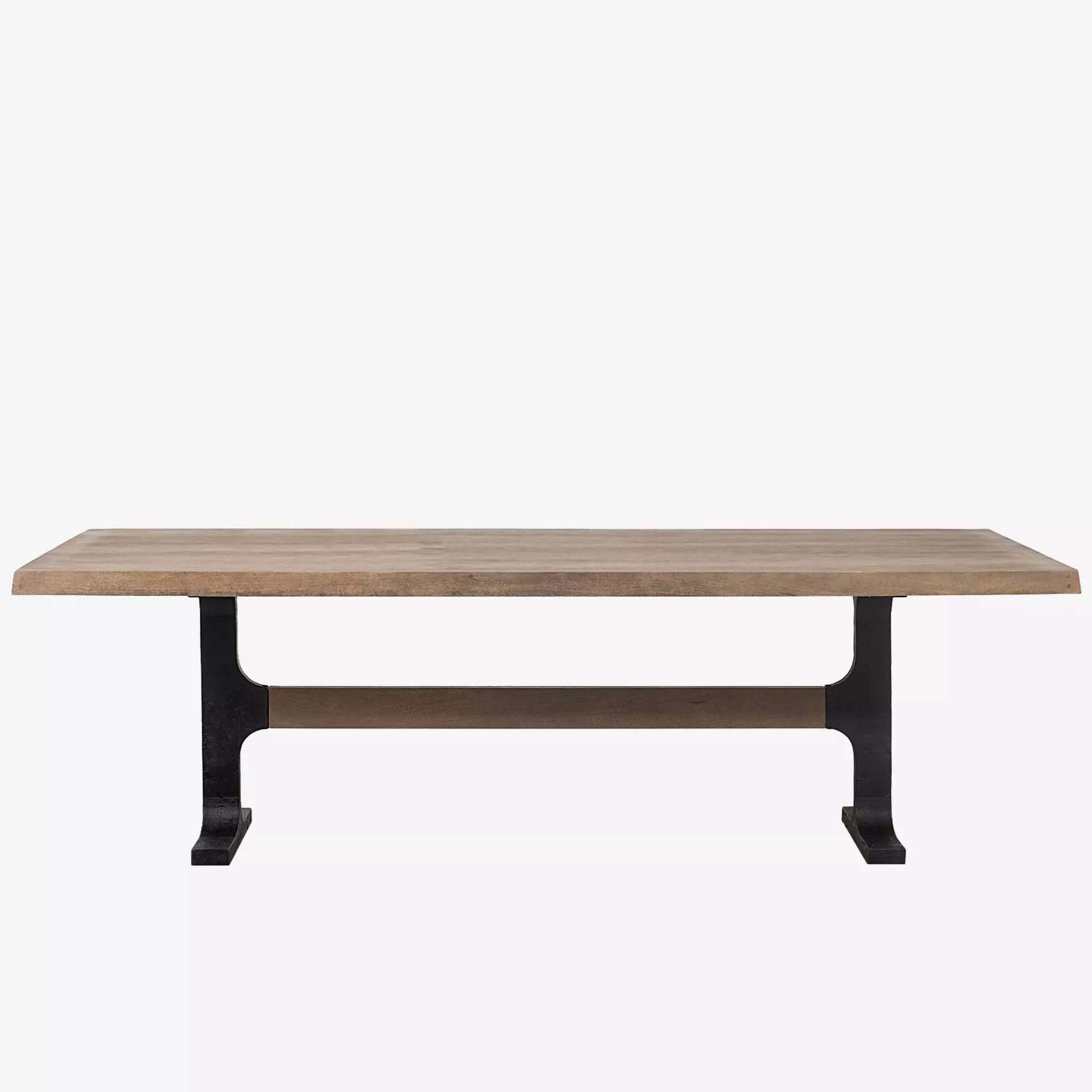 Axel Wood and Iron Trestle Dining Table