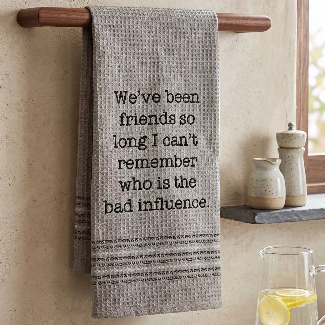 Bad Influence Kitchen or Bar Towel by Mona B