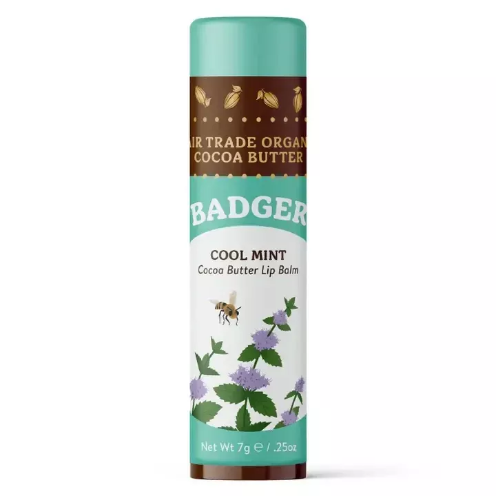 Badger Balm Cocoa Butter Lip Balm Cool Mint