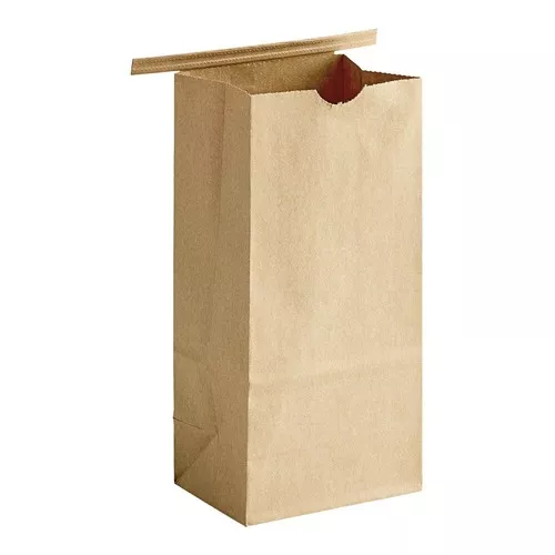 Bagcraft 300950 1/2 lbs. Coffee Bag Poly Lined Tin Ties - Natural (1000/Carton)