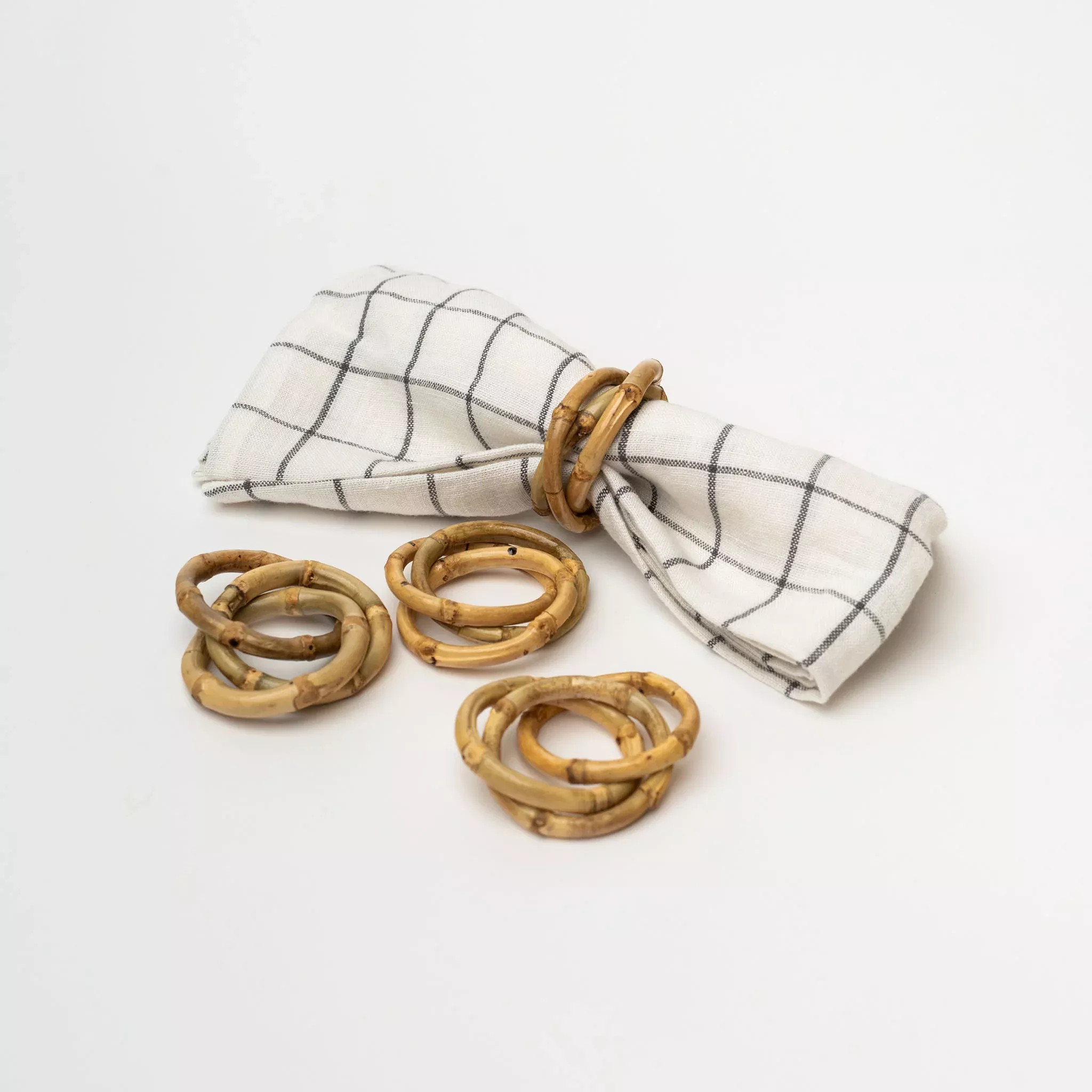 Bamboo Napkin Rings - Set of Four
