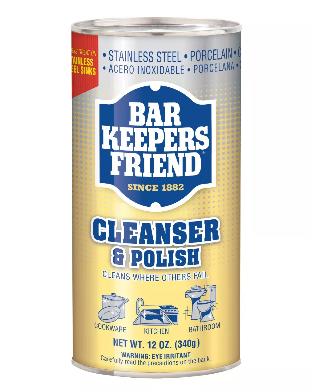 Bar Keepers Friend Cleanser & Polish, Powder - 12 oz