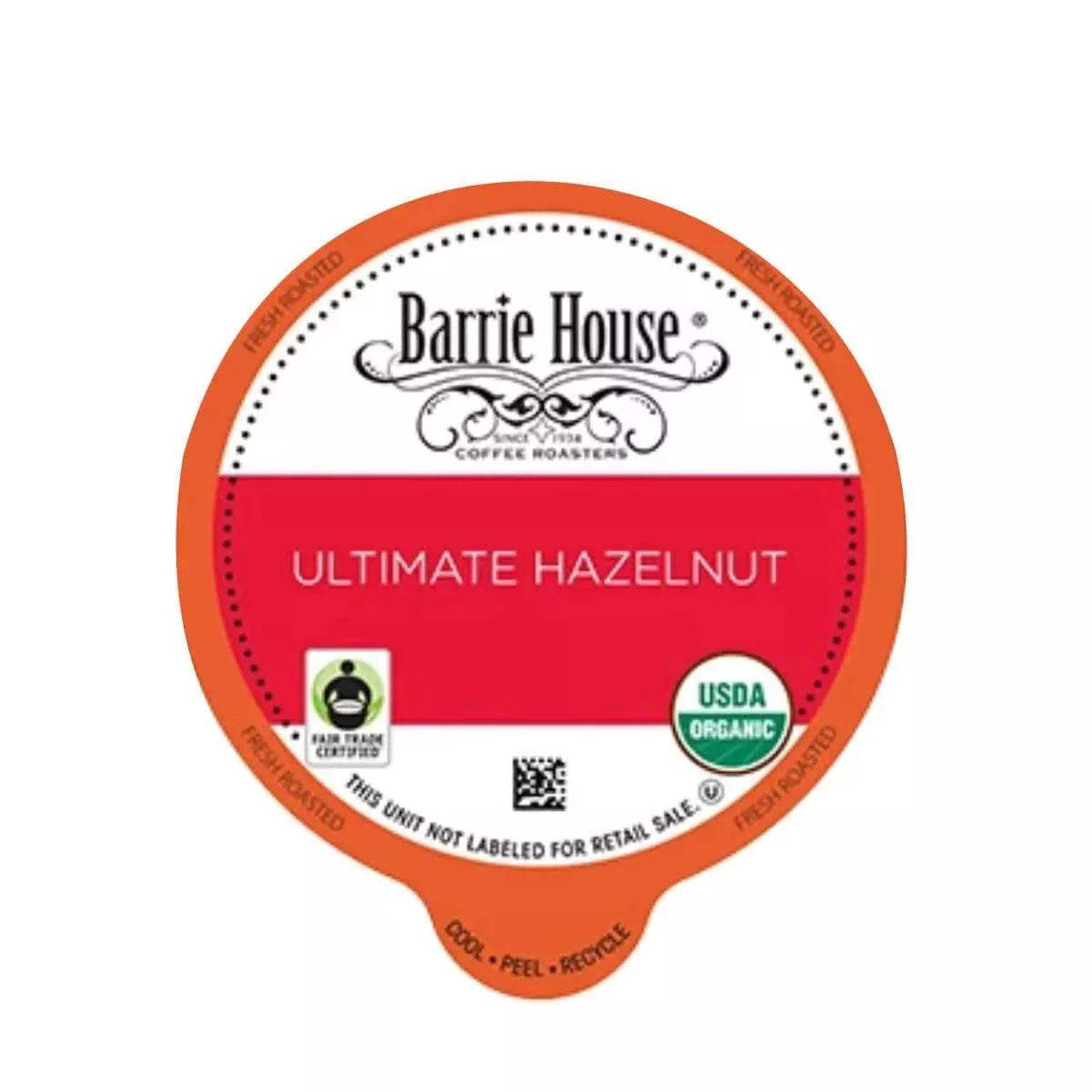 Barrie House Fair Trade Ultimate Hazelnut Single-Serve Coffee Pods (Case of 96)