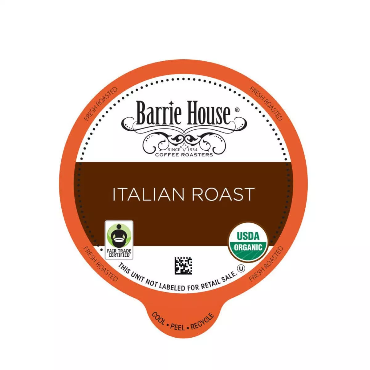 Barrie House Italian Roast Single-Serve Coffee Pods (Case of 96)