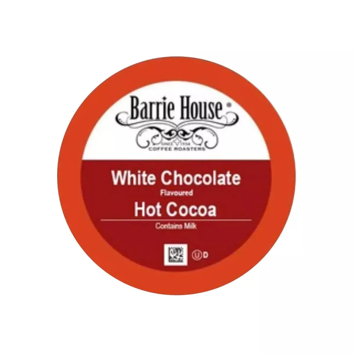 Barrie House White Chocolate Hot Cocoa Single-Serve Pods (Case of 96)