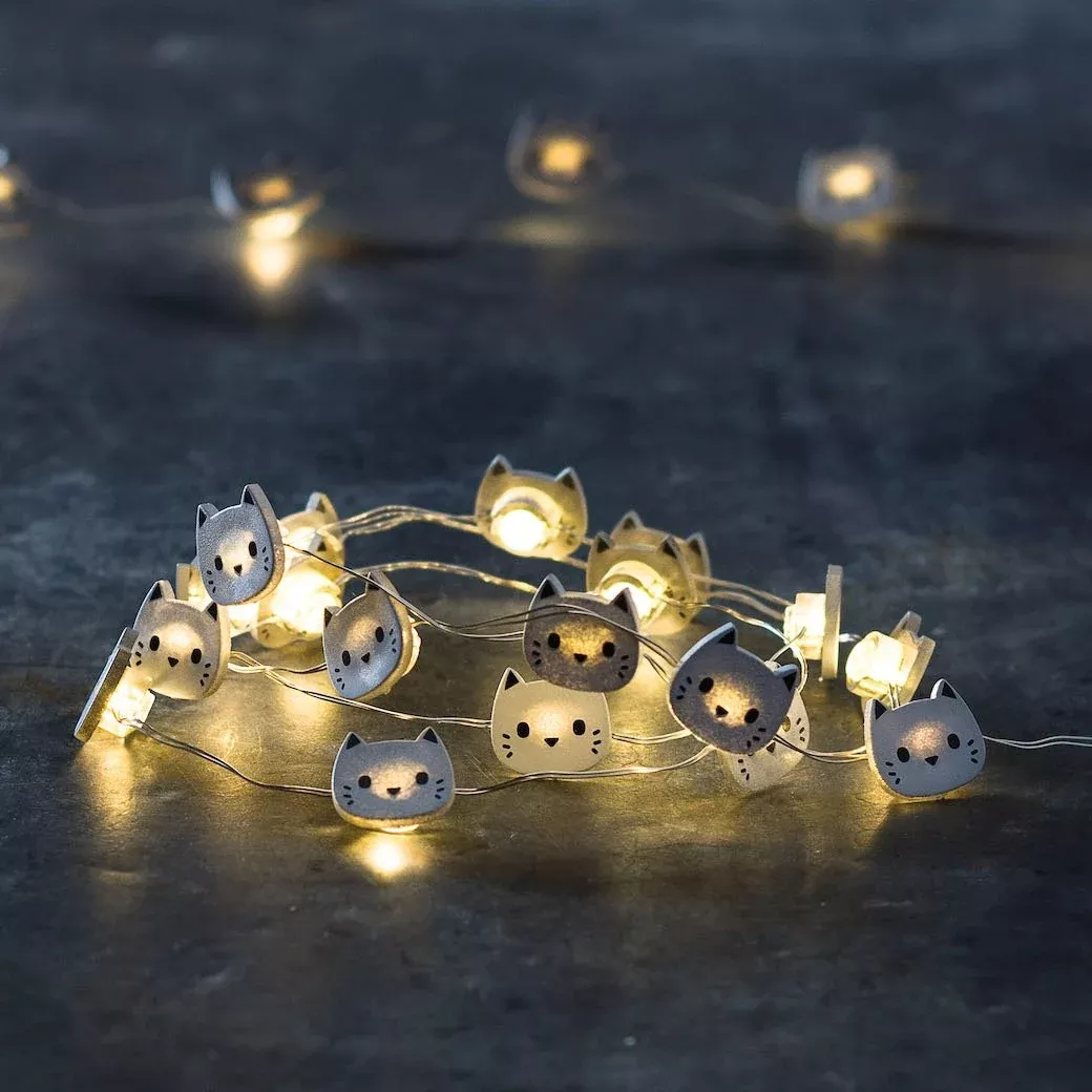 Battery Operated Cat Shaped Wire Fairy Lights