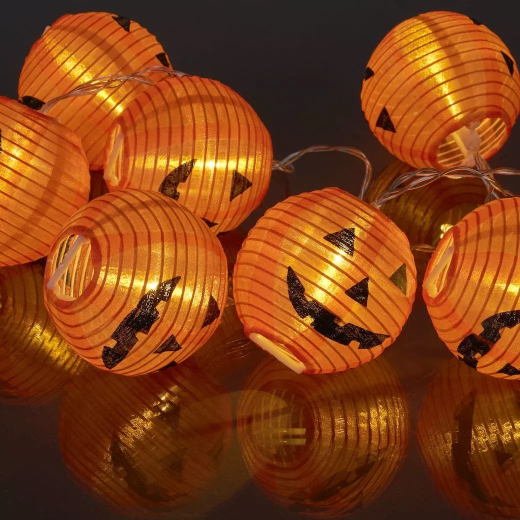 Battery Operated Jack O' Lantern Halloween String Lights