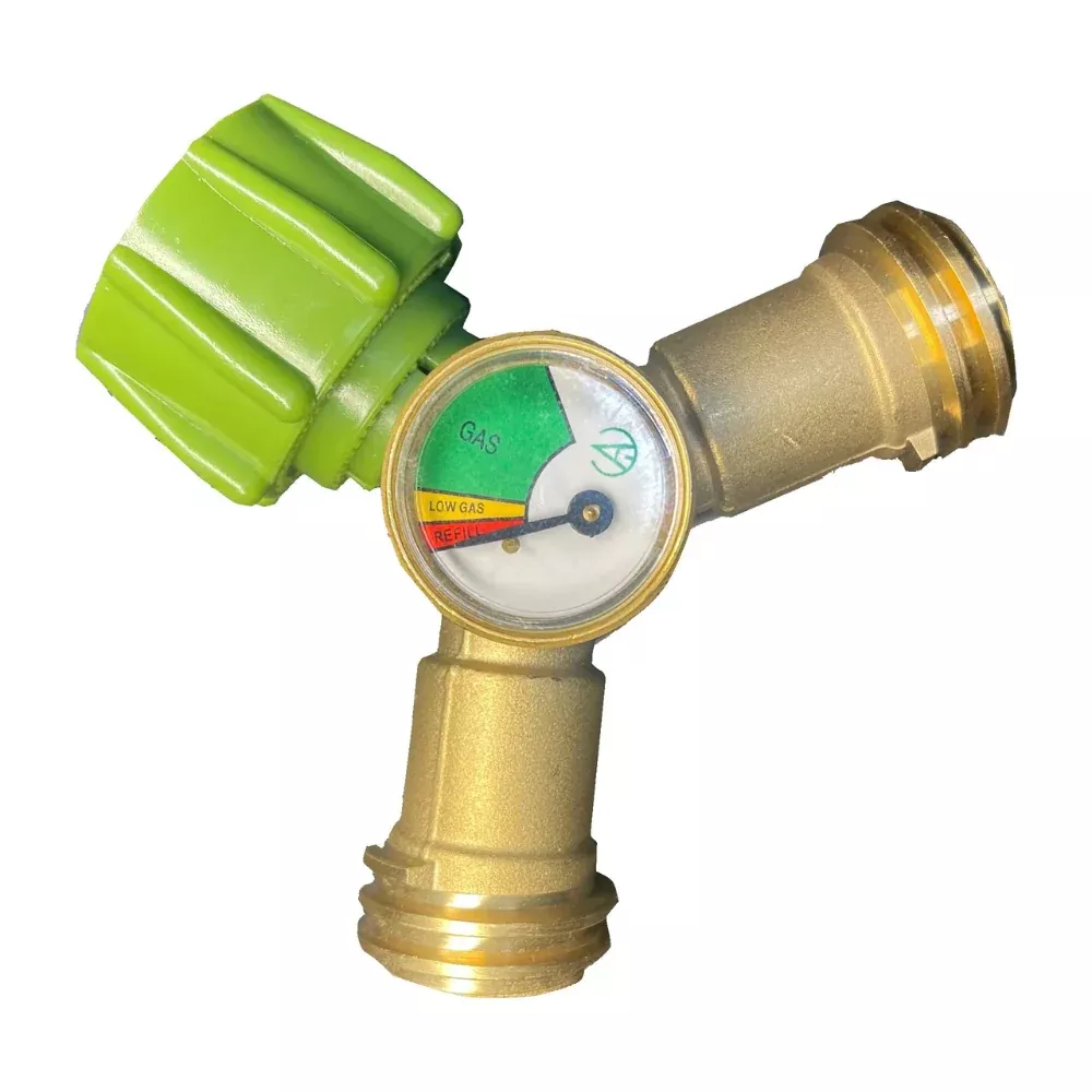 Bayou Classic Y-Splitter w/ Propane Level Gauge