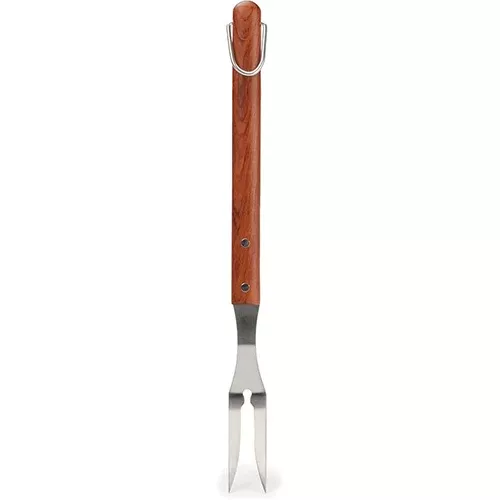 BBQ Grill Fork, 17.25", Long Handle Keeps Hands Safe from Fire, Made from Stainless Steel & Rosewood