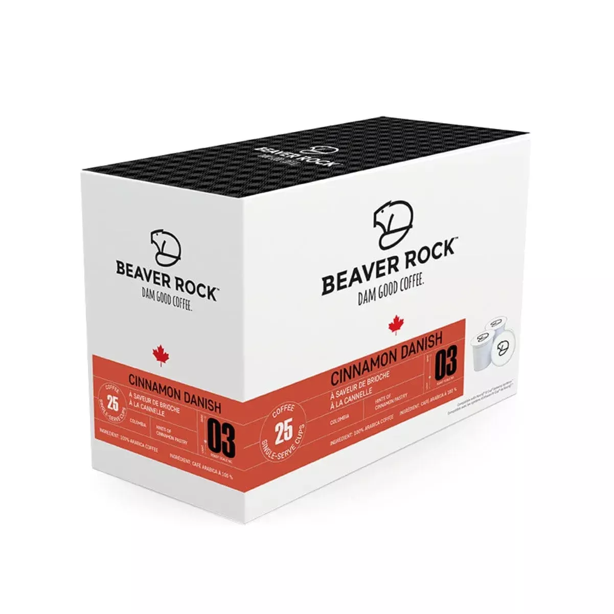 Beaver Rock Cinnamon Danish Single-Serve Coffee Pods (Box of 25)